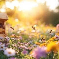 Démonstration : les abeilles s'invitent dans le parc du château d'Acquigny