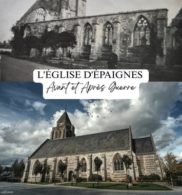 Visite guidée : l'église d'Épaignes avant et après-guerre